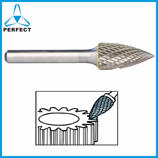 Forme d'arbre avec fraises rotatives en carbure à bout pointu