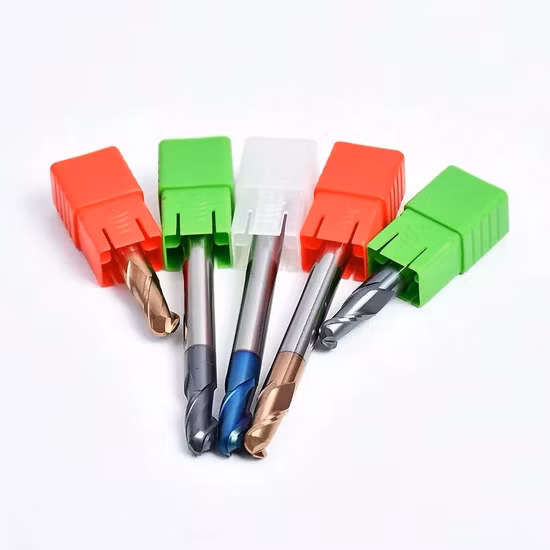 Bfl carbure de tungstène 2 flûte Tisin revêtement boule nez fraise 2 flûte boule nez outil de fraisage