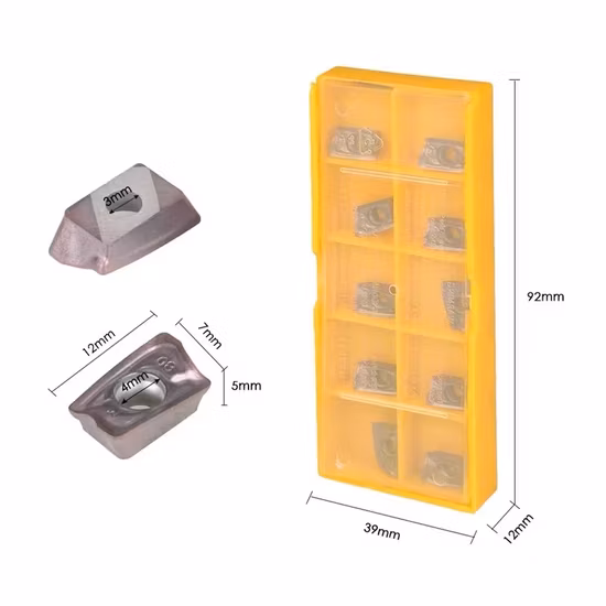Wyk Aomt123608 Inserts de fraise Aomt123608 Vp15TF Aomt 123608peer Inserts Outils de fraisage en carbure de haute précision Cutoutil Usinage de l'acier Insert en carbure
